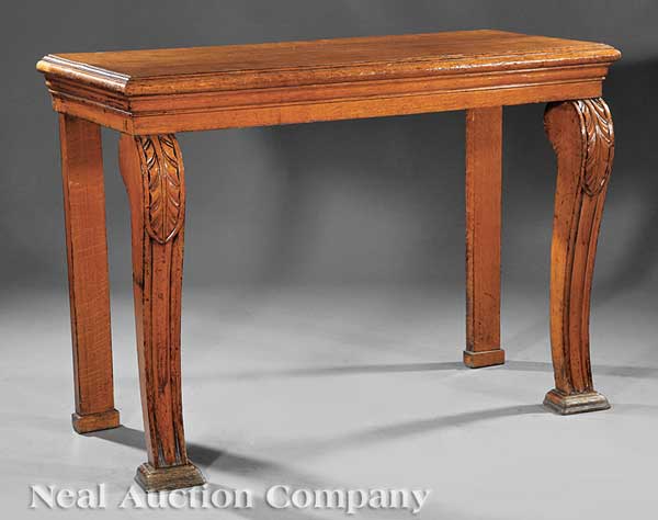 A William IV Carved Oak Pier Table