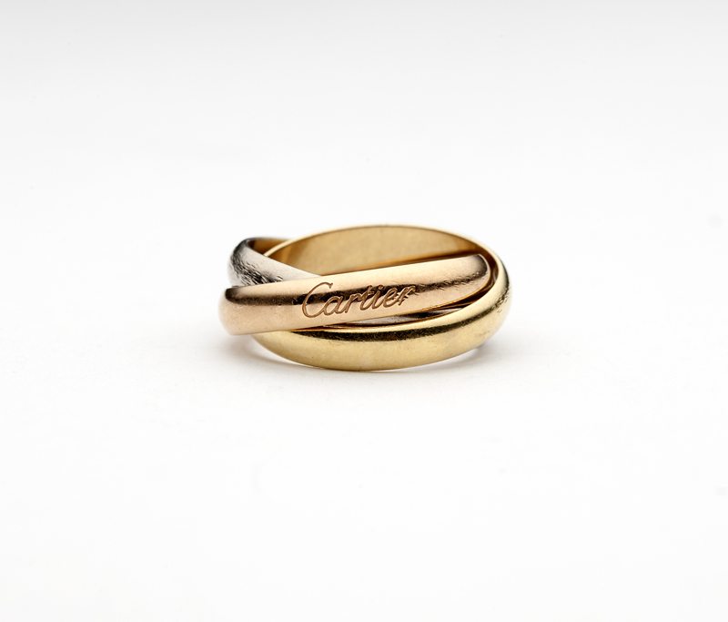 A tricolor gold Trinity ring 14235a