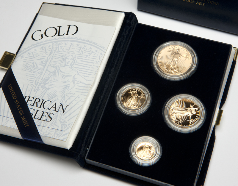 A proof set of four 2002 US Mint 142384