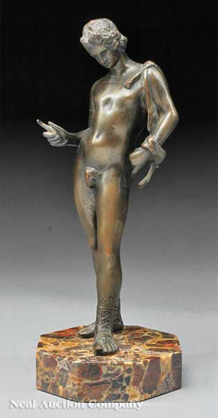An Antique Italian Bronze Figure 1400dc