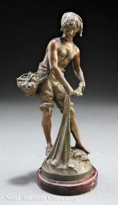 A French Patinated Metal Figure of Le