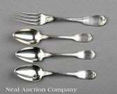 A Group of New Orleans Coin Silver Flatware