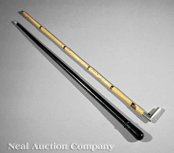 Two English Gadget Canes 19th c  1407d8