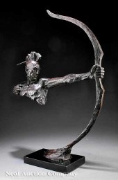 A Highly Stylized American Bronze of