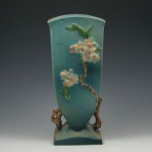 Roseville Apple Blossom 12 Vase blue