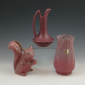 Three-piece lot of Niloak pottery including