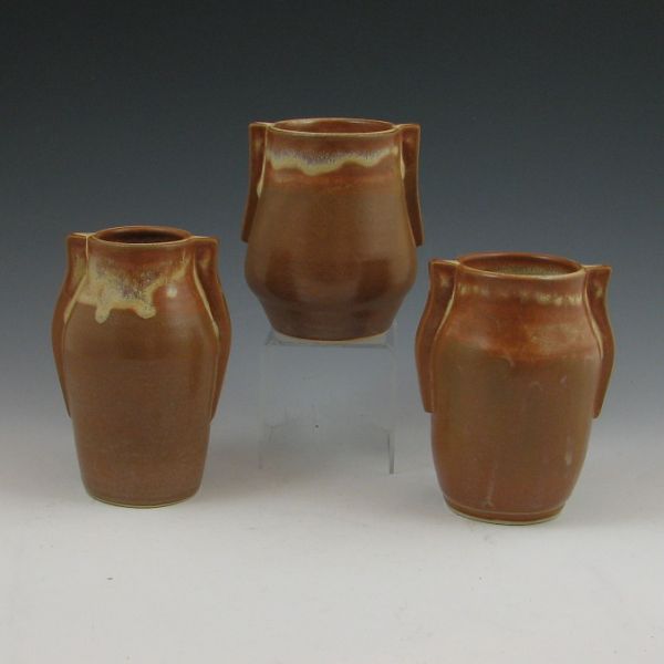 Three Seiz stoneware matte brown 143d9a