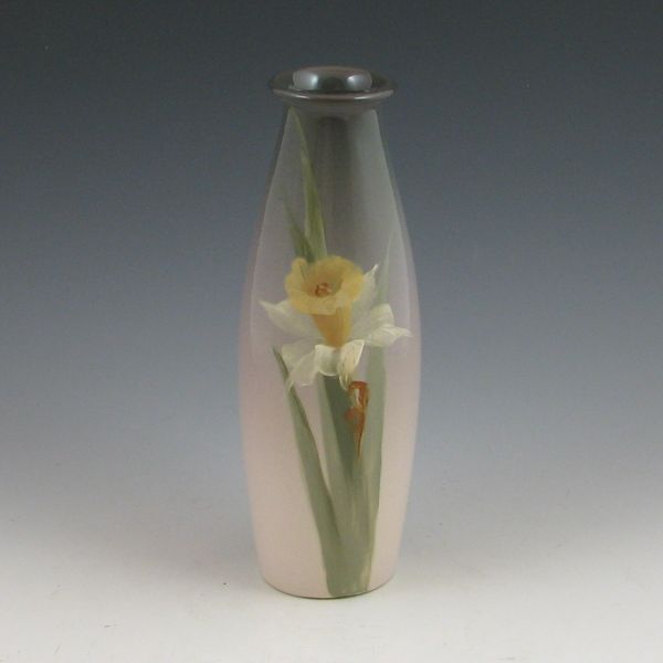 Weller Eocean vase with daffodil decoration.