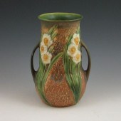 Roseville Jonquil 544-9 handled vase.
