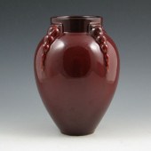 Roseville Topeo 661-9 vase in oxblood