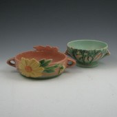 Two Roseville bowls including a Moss