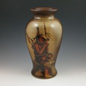 Rick Wisecarver vase with hand-painted