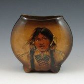 Rick Wisecarver pillow vase with Native