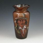 Rick Wisecarver Sitting Bull vase. Titled