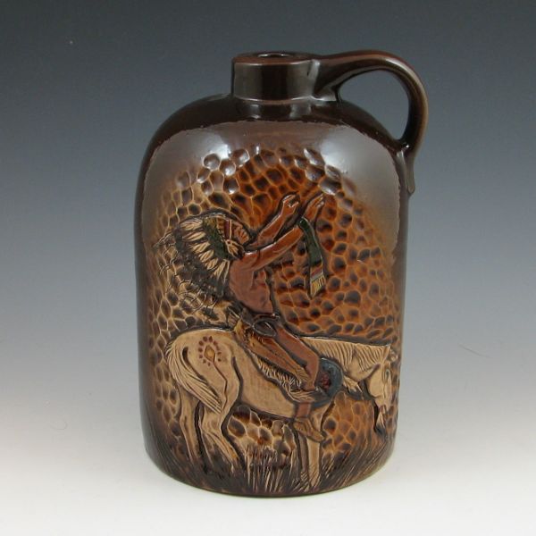 Rick Wisecarver jug with deeply carved