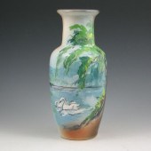Rick Wisecarver scenic vase with two