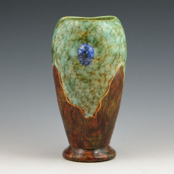 Bretby vase with drippy color in 14462f