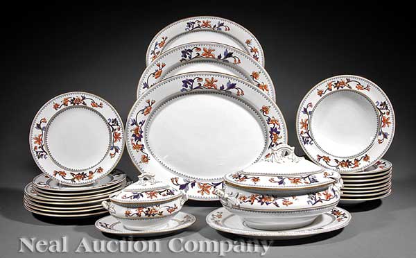 A Royal Worcester Gilt and Polychrome Porcelain