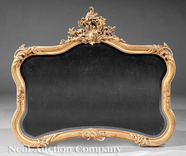 An American Rococo Revival Giltwood Mirror
