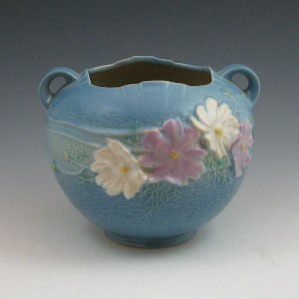 Roseville Cosmos rose bowl in blue  142cce
