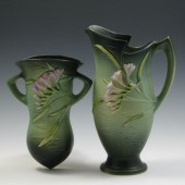 Roseville Freesia Wall Pocket and Ewer