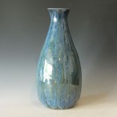 Tim Eberhardt vase with blue over green