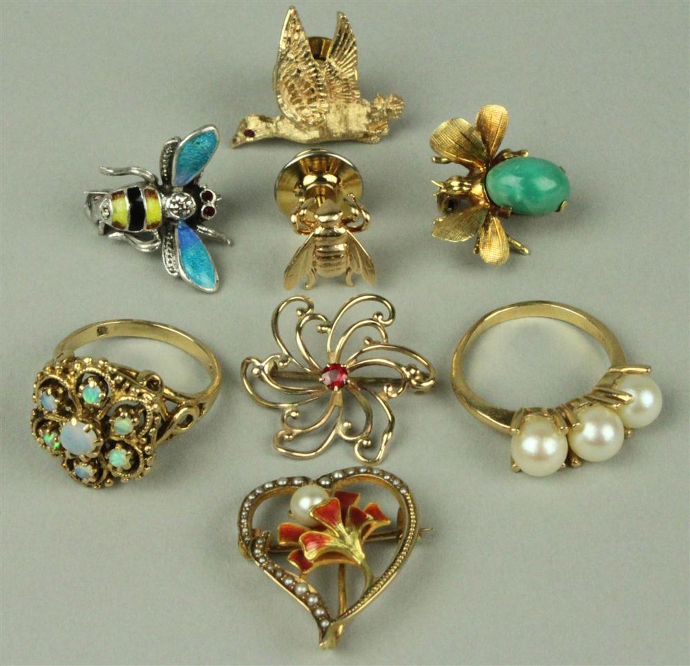 COLLECTION OF LADY S GOLD PINS 145b6f