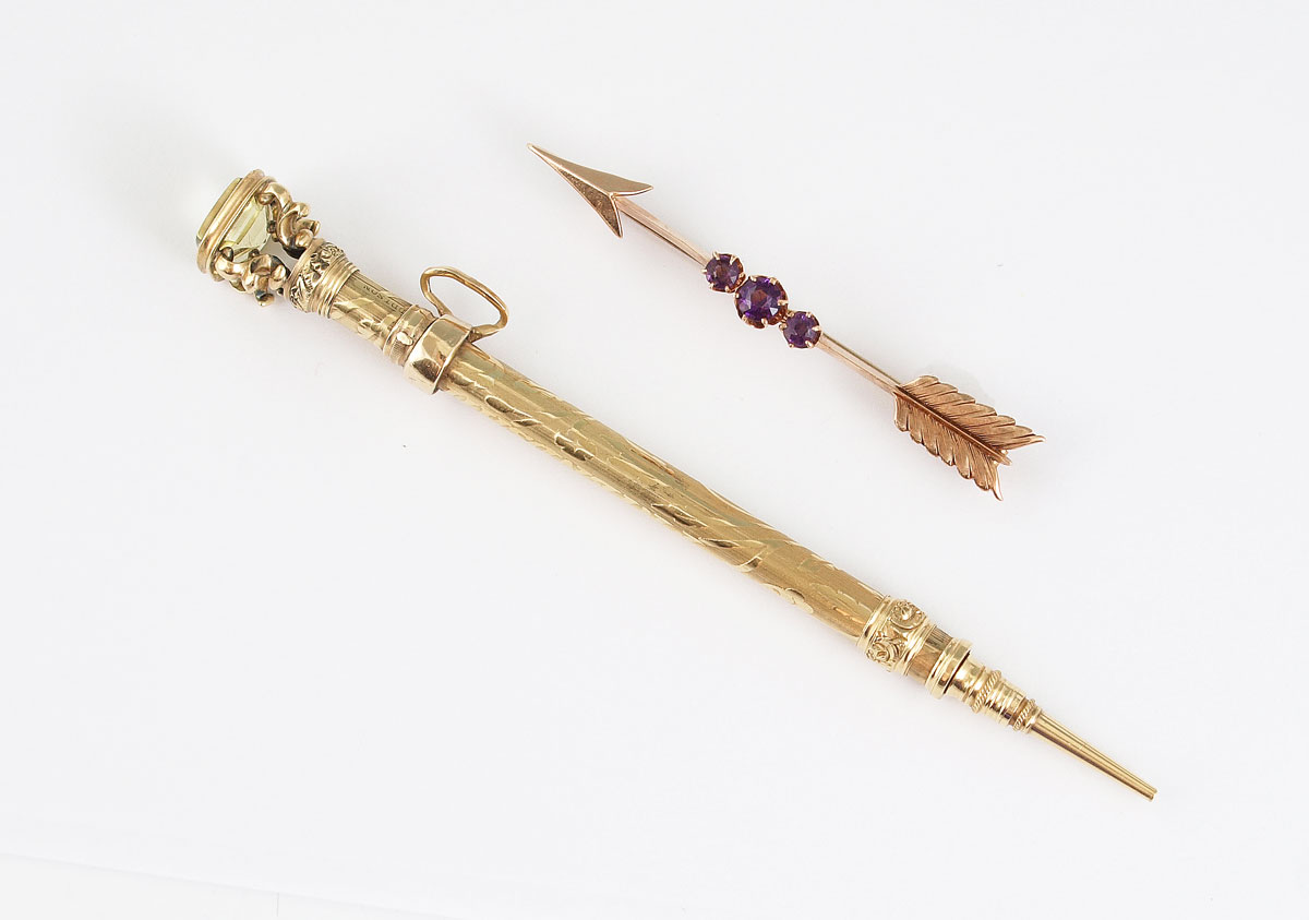VICTORIAN GOLD PENCIL AND GOLD 145c87