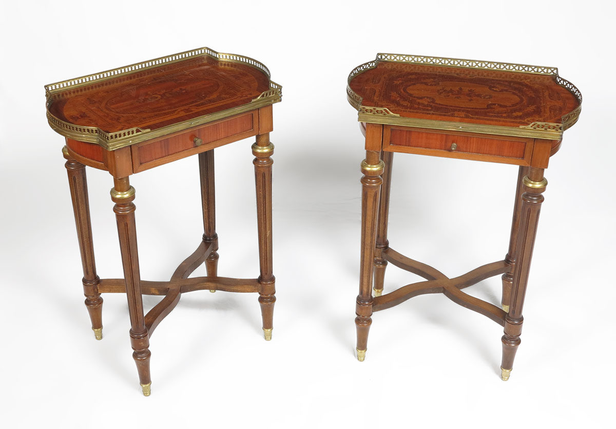 PAIR OF FRENCH GALLERIED LOUIS 145ca2