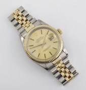 ROLEX OYSTER PERPETUAL TWO TONE WRISTWATCH: