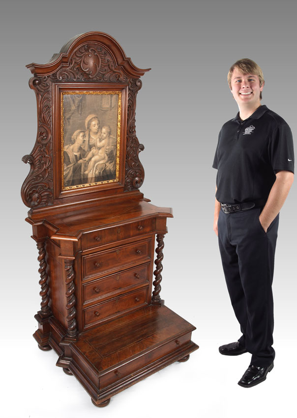 18TH CENTURY PRAYER BENCH WITH 14603a