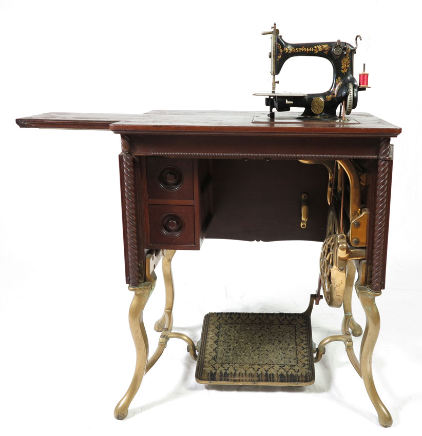 RARE ALL BRASS SINGER SEWING MACHINE FROM