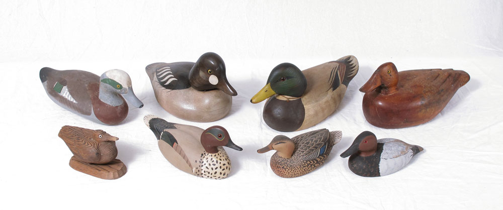 COLLECTION OF 8 DECORATIVE DUCK 14658d