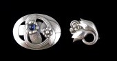 2 GEORG JENSEN BROOCHES / PINS: To include