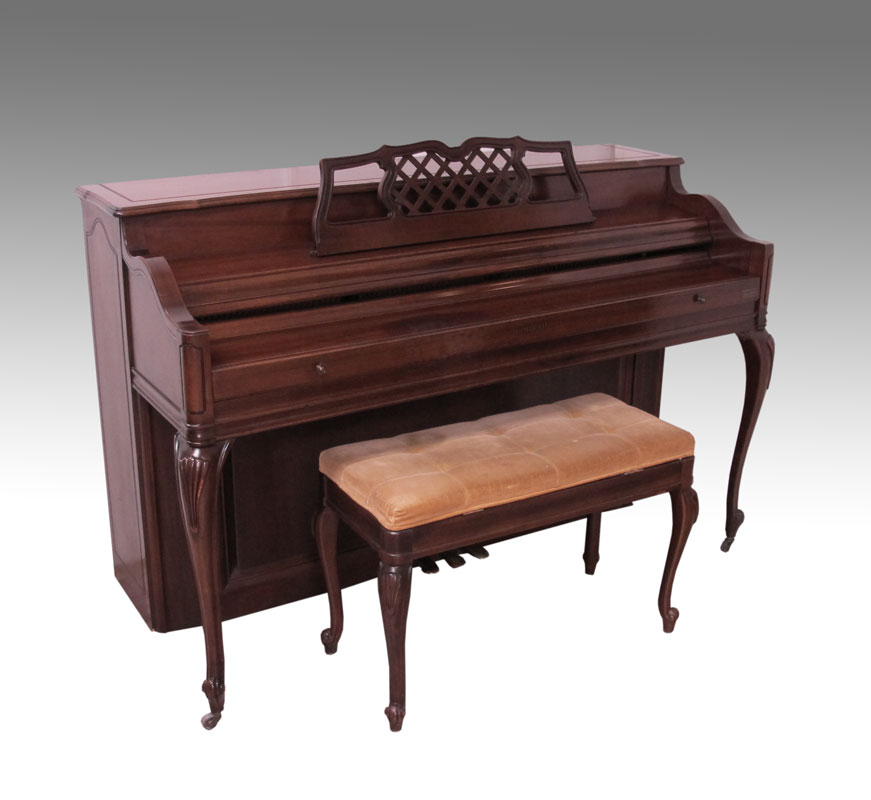 KIMBALL SPINET PIANO AND STOOL  14676b