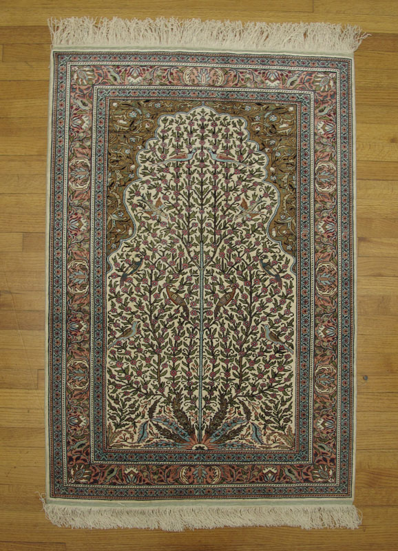MODERN PERSIAN HAND KNOTTED SILK 146ab5