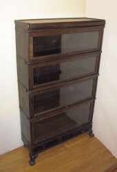 MACEY OAK 4 STACK BARRISTERS BOOKCASE: