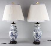 TWO CHINESE PORCELAIN BLUE AND WHITE