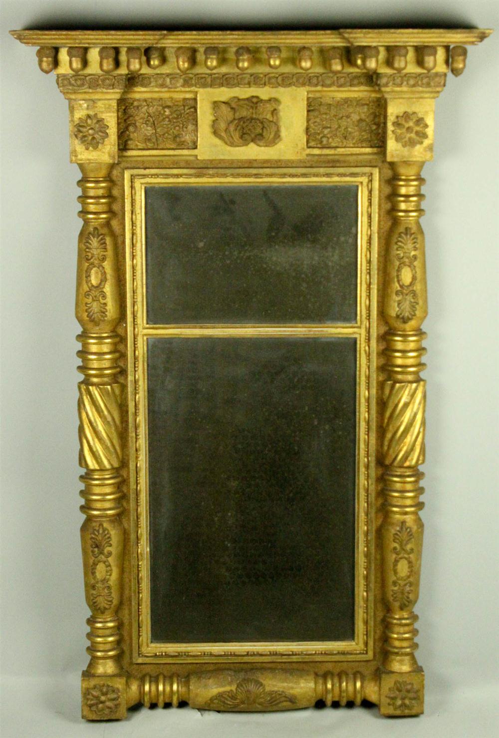 CLASSICAL CARVED GILT MIRROR having 146cfb