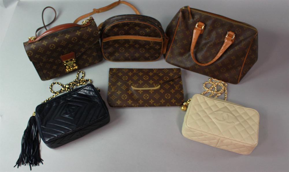 THREE LOUIS VUITTON AND THREE CHANEL