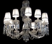12 LIGHT CRYSTAL CHANDELIER: Each with