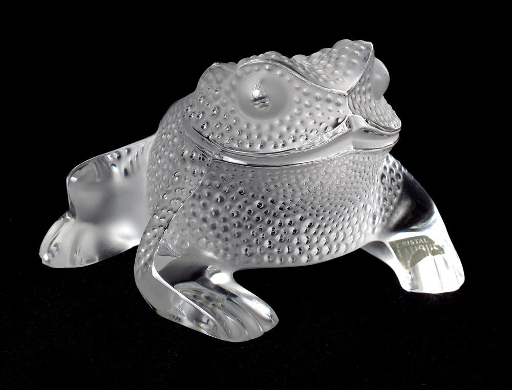 LALIQUE CRYSTAL FIGURE OF A TOAD 148be7