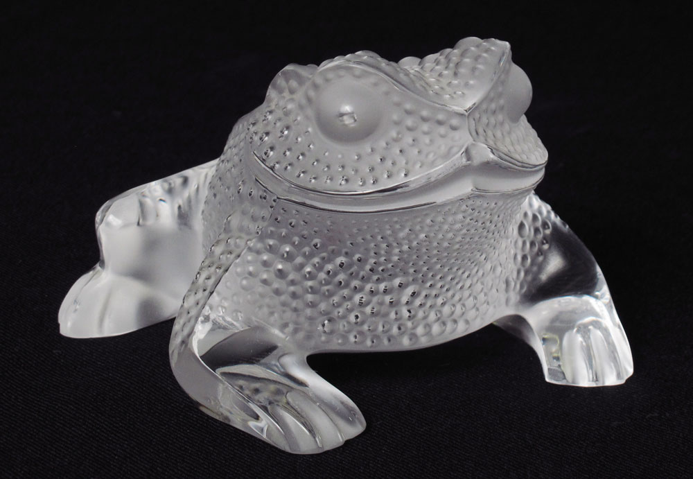 LALIQUE CRYSTAL FIGURE OF A TOAD 148be8
