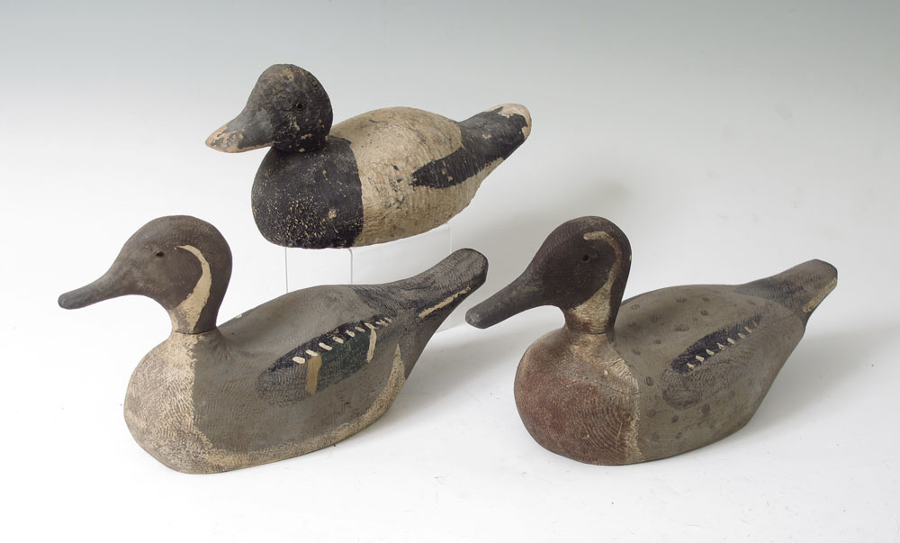 COLLECTION OF 3 WORKING DUCK DECOYS  148c11