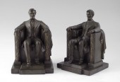 PAIR JENNING BROTHERS LINCOLN BOOKENDS: