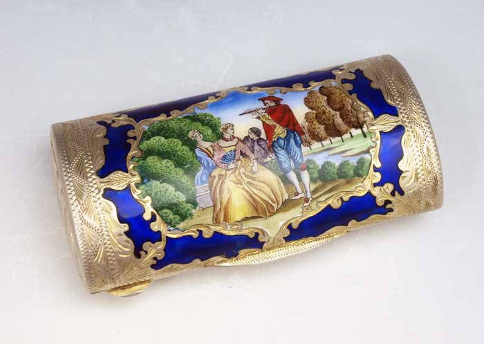 CONTINENTAL ENAMELED SILVER BOX  147378