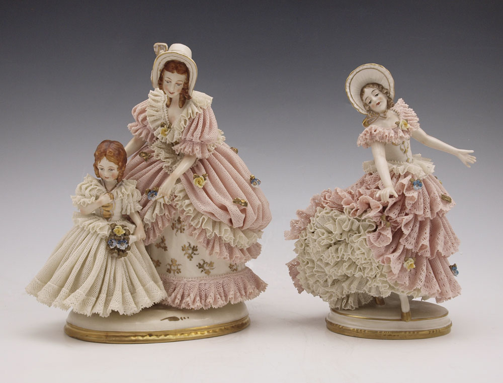 TWO FURSTENBERG LACY FIGURINES  14740f