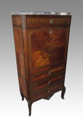 MARBLE TOP FRENCH SECRETAIRE ABATTANT  1476e5