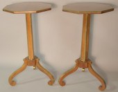 PAIR OF REGENCY STYLE BRASS-BANDED ROSEWOOD