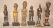 GROUP OF SIX AFRICAN CARVED WOOD STANDING